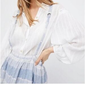 NWT Free People Plaid Breeze Suspender Dress size 8